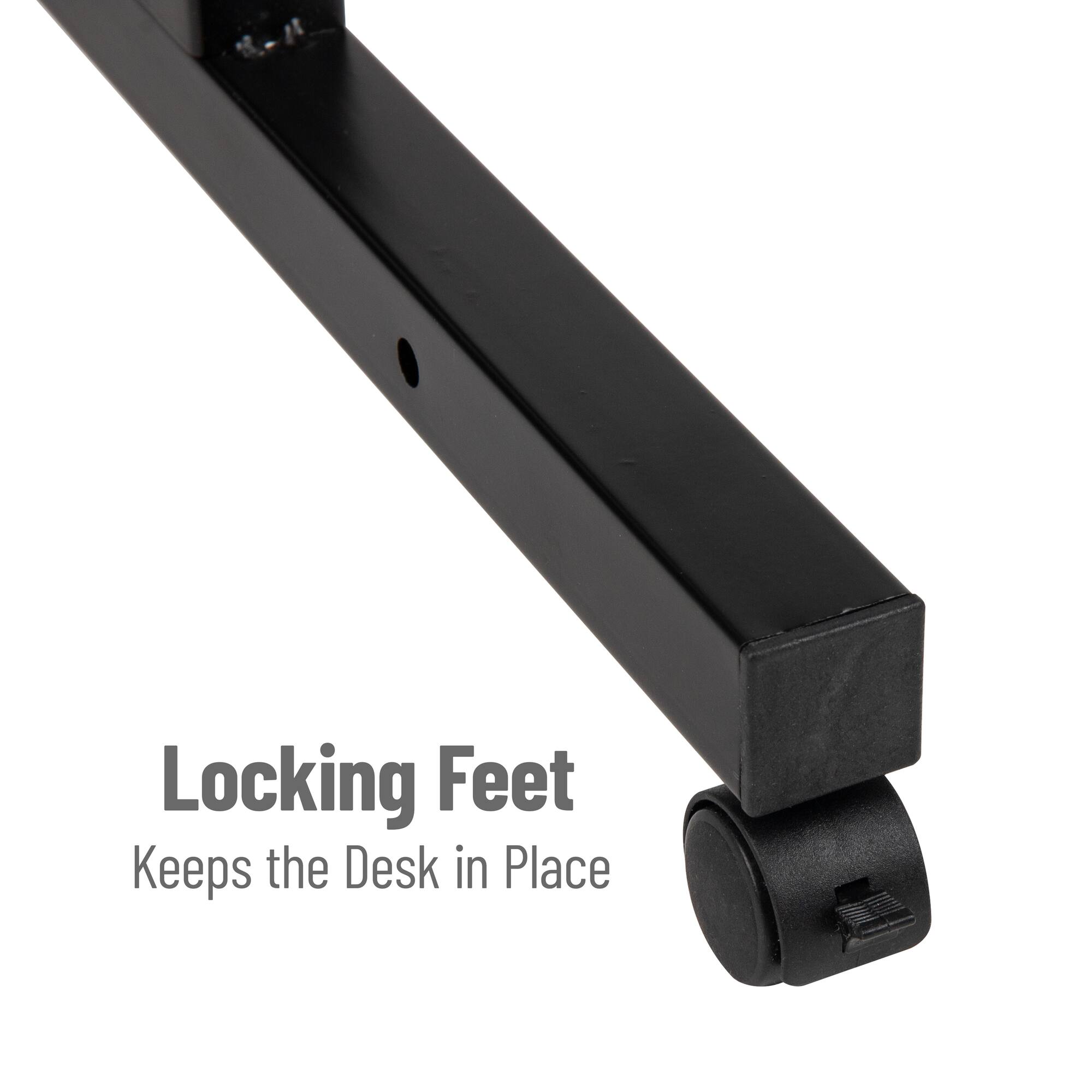 Mind Reader Black Mobile Sitting or Standing Desk